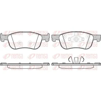 Brzdová destička Sada brzdových destiček, kotoučová brzda REMSA 1776.00