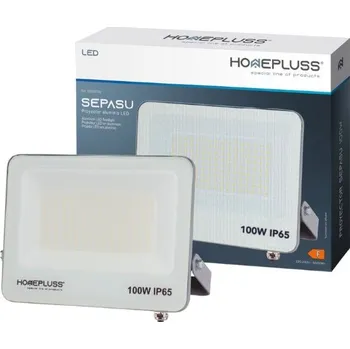 Ultratenký LED reflektor šedý 100W 9000lm, studená barva světla