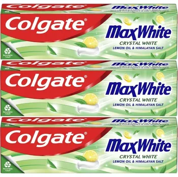 Dentální hygiena Zubní Pasta Colgate Max White Crystal White S Citronovým Olejem 3x75ml