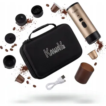 Kávovar Personalizovaný Přenosný Kávovar na Kapsle / Mletou Kávu 15 bar + Pouzdro