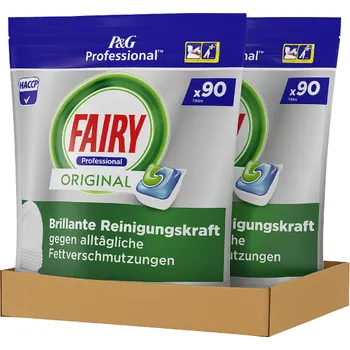 Tableta do myčky Fairy Professional All in One gelové kapsle do myčky se svěží vůní 2x90 ks - VÝHODNÉ BALENÍ