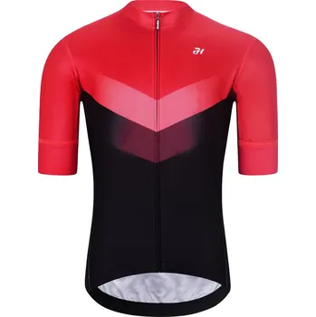 cyklistický dres HOLOKOLO Cyklistický dres s krátkým rukávem - ARROW II - červená/černá 3XL