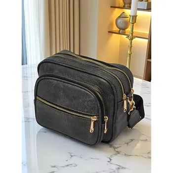 Kabelka Malá dámská kabelka z eko kůže Resti černá | kaki 3474097