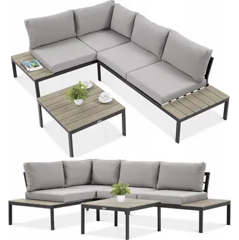 Zahradní sestava Sada zahradního nábytku kovová Focus Garden šedá 3 ks