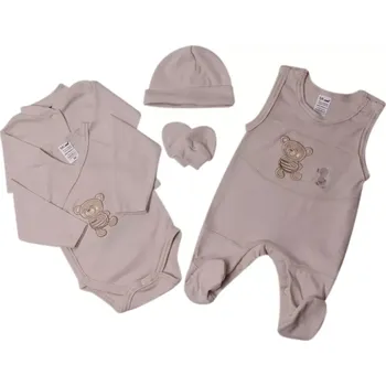 Kojenecká souprava MKcool Souprava do porodnice 5-ti dílná "Medvídek"