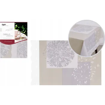 ubrus Ozdobný ubrus 90x130 cm – béžovo-šedý s krajkou