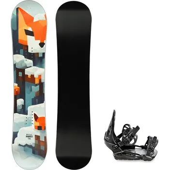 Snowboard Dětský snowboard komplet Hatchey Rabies SPR + vázání s230 black Velikost: 110 cm, Velikost vázání: S/M