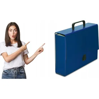 Pořadač na dokumenty A4 s uchem Vaupe modrý, šířka 8 cm