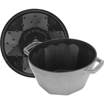 Hrnec Staub Litinový hrnec s poklicí Cocotte Diamond, Ø 22 cm / 2,8 l, šedá 1020130