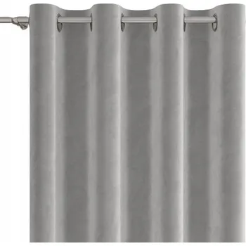 Obraz Hotový závěs velurový na kroužcích VELVI 140x250 cm chladná šedá