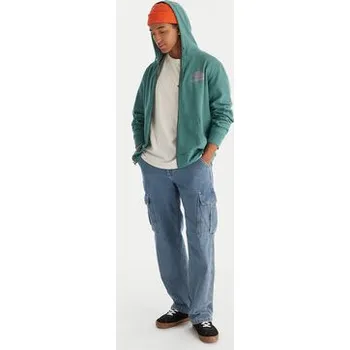 Pánské oblečení Quiksilver Mikina Graphic Hood Zip EQYFT05133 Zelená Regular Fit M