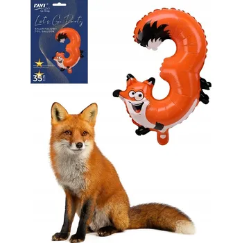 Balónek Fóliový balónek Narozeniny Oslava ČÍSLICE Tři 3 List