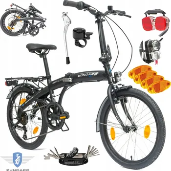 Skládací kolo Skládací kolo Zundapp ZF20 Speed Folder 20, rám 12 palců, kolo 20", černé