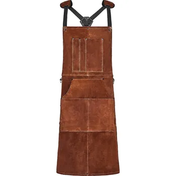 Pracovní zástěra Vevor Kožená svářečská zástěra z hovězí kůže, ohnivzdorná, 6 kapes