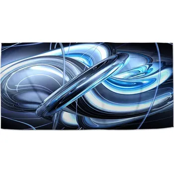 Osuška Sablio Ručník Modrá abstrakce - 50x100 cm