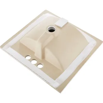 Vevor Polozapuštěné keramické umyvadlo 510×465 mm, 3 otvory, s přepadem