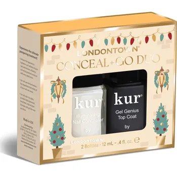 Lak na nehty LONDONTOWN kur Conceal and Go set top coat a rozjasňovač na nehty
