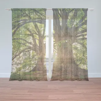 Záclona Sablio Záclony Stromy: 2ks 150x250cm
