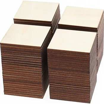 Obraz DŘEVĚNÉ ČTVERCE 5x5 cm ČTVEREC Z PŘEKLIŽKY 100 ks