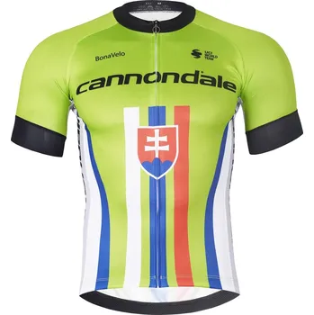 cyklistický dres BONAVELO Cyklistický dres s krátkým rukávem - CANNONDALE SK - zelená 4XL