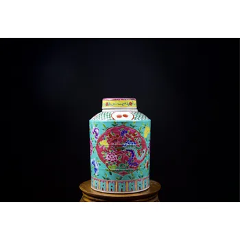 Dóza na potraviny Porcelánová dóza "Dračí dcera" (龙女) – styl dynastie Qing