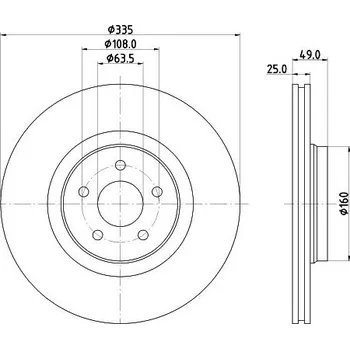 Brzdový kotouč Brzdový kotouč HELLA PAGID 8DD 355 134-631