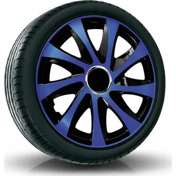Poklice na kolo Puklice DRIFT EXTRA 16' modro-stříbrné pro Peugeot, Renault, Seat, 4 ks
