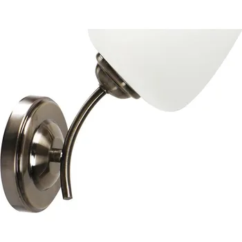 Nástěnné svítidlo Rustikální nástěnné osvětlení ZINA - 1xE27, 40W, patina / bílé