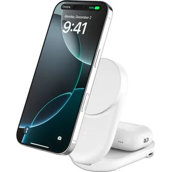 Belkin UltraCharge™ Qi2 25W 2v1 Magnetická nabíječka pro iPhone/AirPods, s USB-C, bílá