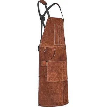 Pracovní zástěra Svářečská zástěra ochranná 61x91,4 cm, kožená zástěra pro kompletní ochranu