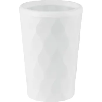 Spirella kelímek na zubní kartáčky POOL, bílý, plast