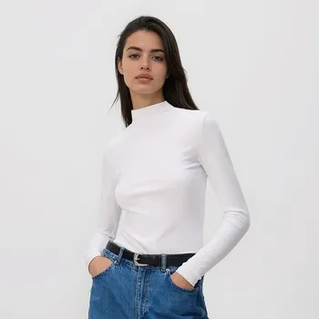 Reserved - Tričko s dlouhými rukávy a vysokým podílem modalu - bílá - 338JZ-00X - 338JZ-00X-S