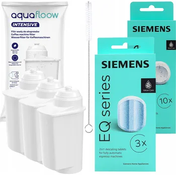 Filtr do kávovaru AquaFloow 3x filtr do kávovaru Siemens + tablety Siemens: TZ80001 TZ80002