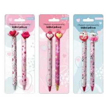 Długopis wymazywalny walentynka 2szt mix