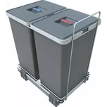 Elletipi ECOFIL 2x24 L Vestavný výsuvný odpadkový koš s rámem šedá (PF01 44B2)