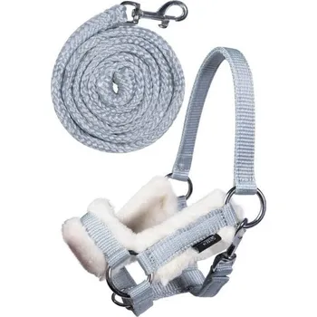 Dětské zboží Ohlávka s vodítkem HKM pro Hobby Horse grey