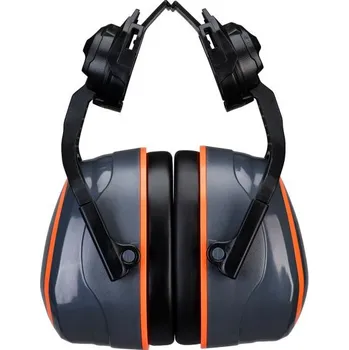 Chránič sluchu PortWest | Chrániče sluchu HV Extreme High Clip-On bez kovu - Grey/Orange / šedá