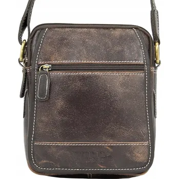 Kabelka Kožená kabelka přes rameno pro muže WILD TIGER - hnědá
