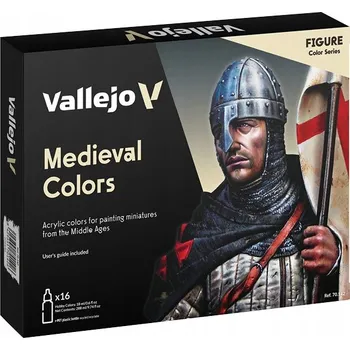 Vrták Sada modelářských barev Vallejo Medieval 70142 16 kusů