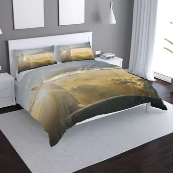 Povlečení Sablio Povlečení Křídlo letadla nad mraky - 140x200 / 90x70