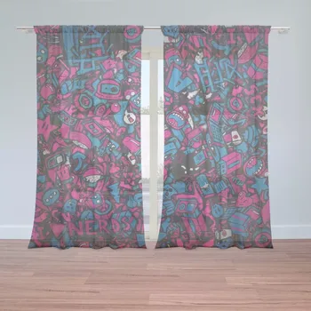 Záclona Sablio Záclony Kreslené obrázky: 2ks 150x250cm