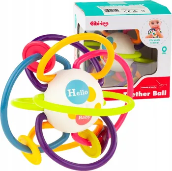 SENZORICKÁ KOULE KORÁLKY CHRASTÍTKO KOUSÁTKO BALL HRAČKA PRO MIMINKA