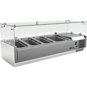 MCH 3120 - Vitrína chladicí pultová 1x GN 1/2 + 3x GN 1/3 + podestavba (RedFox)