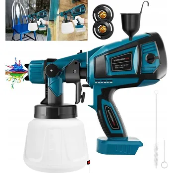 Stříkací pistole PISTOLE NA MALOVÁNÍ ZDÍ 2x BATERIE 2 TRYSKY ELEKTRICKÁ STŘÍKACÍ PISTOLE SADA