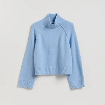 Dámský svetr Reserved - Rolák z vlny - světle modrá - 169GS-50X - 169GS-50X-L