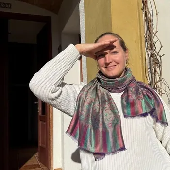 Šála Šála Jacquard Diwali Paris - různé barevnosti Růžový