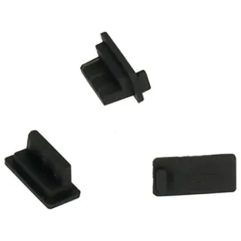 Záslepka pro konektor USB, barva černá - 10 ks balení
