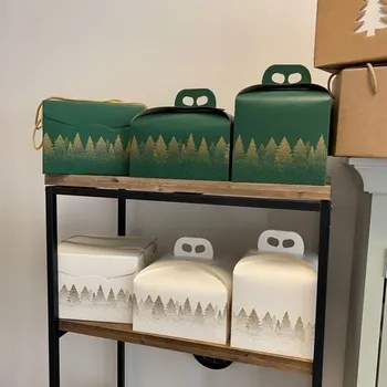 Vánoční dárkové krabice/boxy Bílý les "dort", vyšší