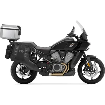 Nosič na motocykl a skútr Kompletná sada sedlových brašní SHAD TERRA TR40 adventure a hliníkového kufra SHAD TERRA 48L vrátane montážnej sady SHAD Harley Davidson Pan America 1250
