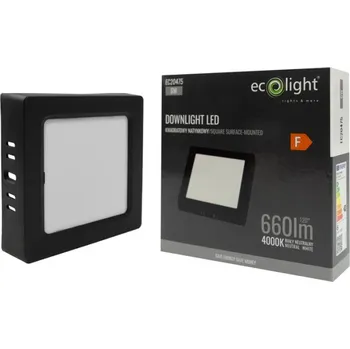 Stropní přisazené svítidlo Ecolight 6 W 4000 K černé